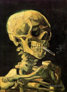  Vincent Art - Crâne avec une brûlure de cigarette Vincent van Gogh